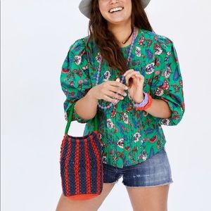 Clare V Los Angeles Betty Crochet Top Handle Bag